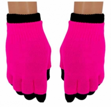 2in1 Handschuhe Neon Pink