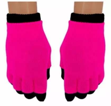 2in1 Handschuhe Neon Pink