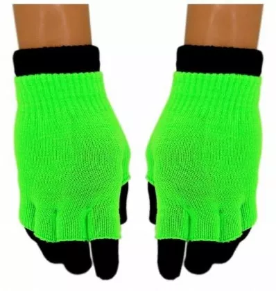 2in1 Handschuhe Neon Grün