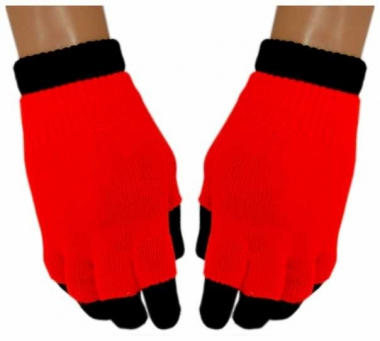 2in1 Gloves Neon Dark Orange