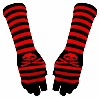 Armwärmer mit Totenkopf-Muster