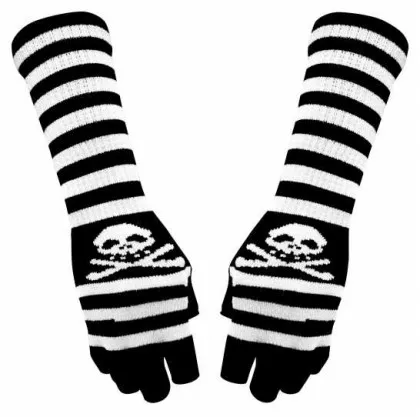 Armwärmer mit Totenkopf-Muster
