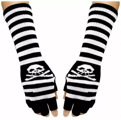 Armwärmer mit Totenkopf-Muster