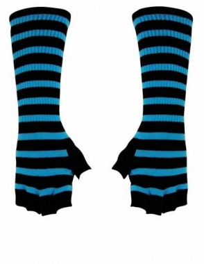 Gothic Arm sleeves Blue Striped