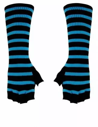 Armwärmer mit blauen Streifen