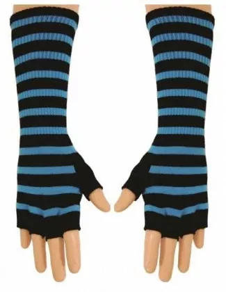 Armwärmer mit blauen Streifen