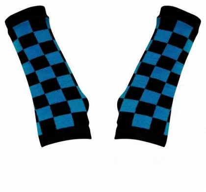 Hand warmer Gloves black-blue squared