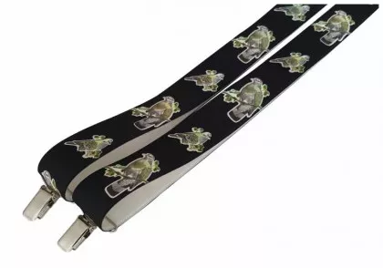 Schwarze Hosenträger Tauben