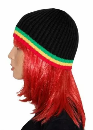 Rasta Beanie Schwarz