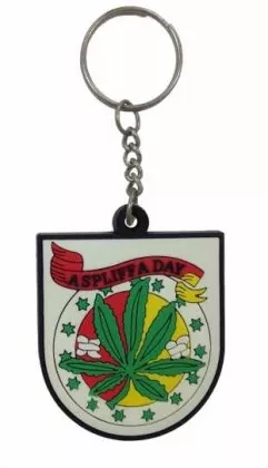 A Spliff A Day Schlüsselanhänger aus Gummi