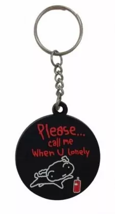 Please Call me when U Lonely Schlüsselanhänger aus Gummi