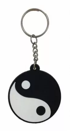 Yin Yang Schlüsselanhänger aus Gummi