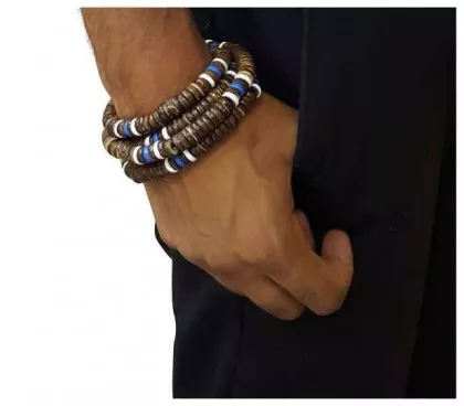 Kokos Kette Weiß & Blau