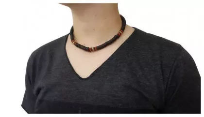 Kokos Kette Rot & Gelb