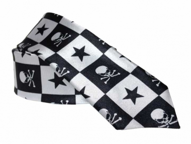 Black tie with Stars Skulls