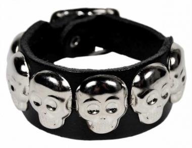 Wristband with Skull Studs