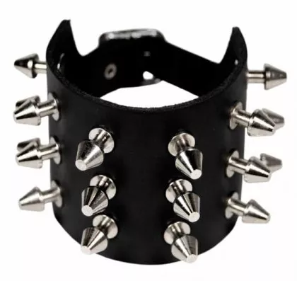 Lederarmband 3 Reihen Killernieten