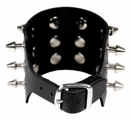 Lederarmband 3 Reihen Killernieten