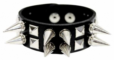 Pyramid and Cone Studded Wristband