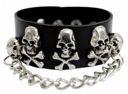 Armband Totenköpfe mit Kette