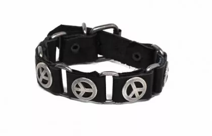 Armband Schwarz Peace-Zeichen