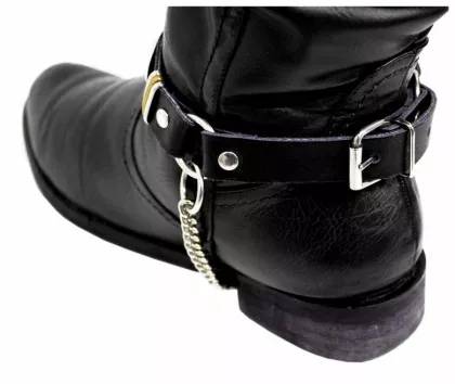 Leder Stiefelbänder - Concho Studs