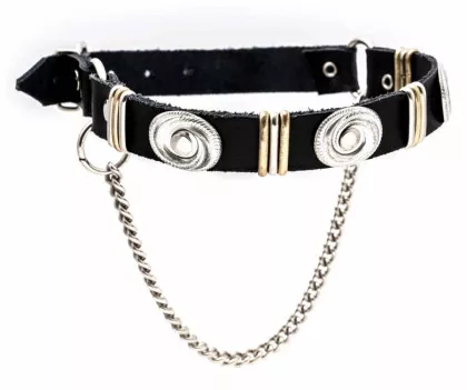 Leder Stiefelbänder - Concho Studs