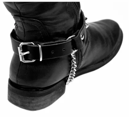 Leder Stiefelbänder - Spitznieten