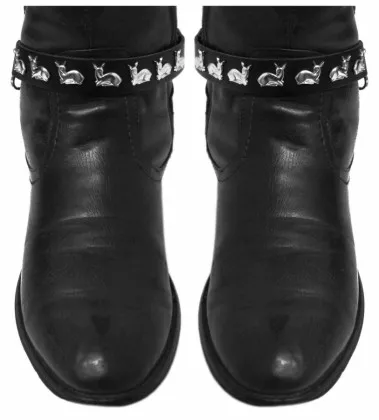 Leather Bootstrap - Deer Studs