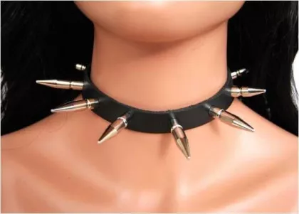 Killernieten 3,5 cm & 2,5 cm Leder Halsband