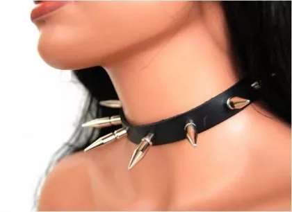 Killernieten 3,5 cm & 2,5 cm Leder Halsband