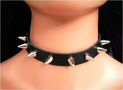 Conenieten 1,5 cm Leder Choker
