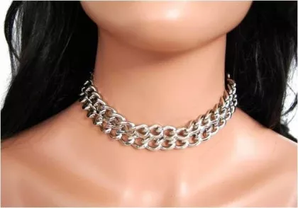 Kette 2-reihig Leder Choker