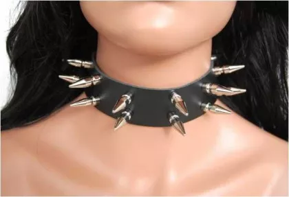 Killernieten 2,5 cm 2-reihig Leder Choker