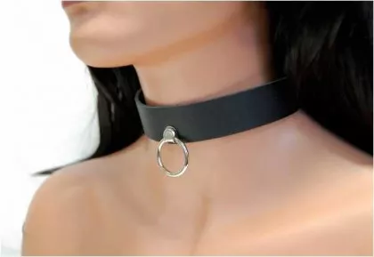 Uni & Ring 2,4 cm Leder Choker