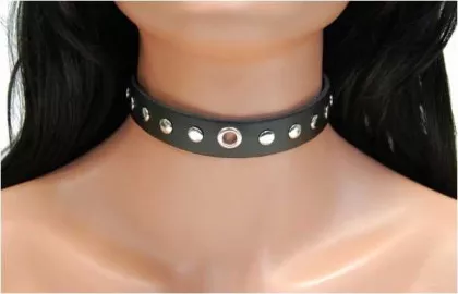 Rundnieten Leder Choker