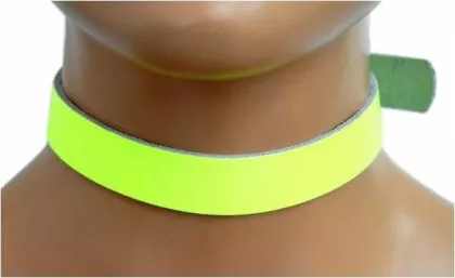 Neongelb Leder Choker