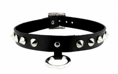 Ring and Pointed Studs Choker