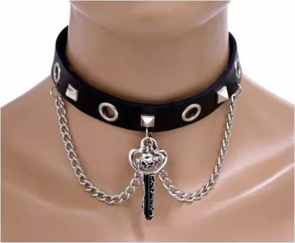 Leather Choker The Key