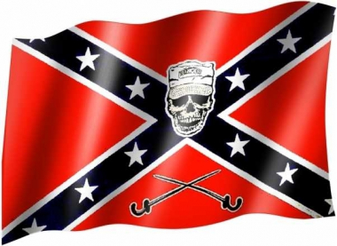 Confederate states skull  - Flag