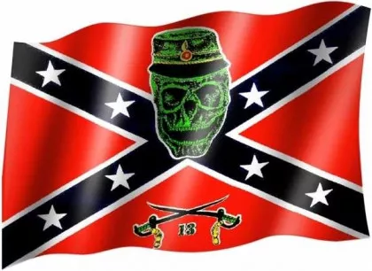 Südstaaten Totenkopf - Fahne
