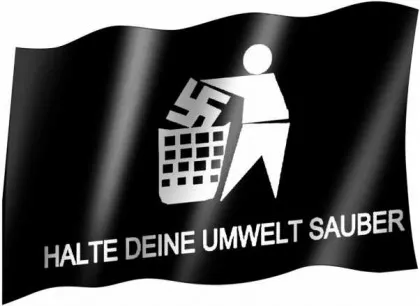 Halte Deine Umwelt Sauber - Fahne