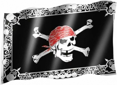 Piraten Totenkopf - Fahne