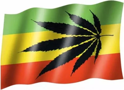 Rasta Flag & Hanf - Fahne