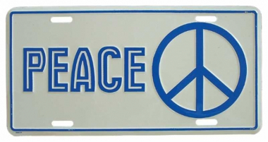 Peace Tin Sign 30cm x 15cm