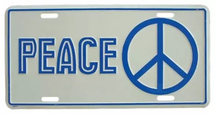 Peace Blechschild - 30cm x 15cm
