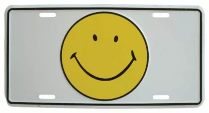 Happy Face Blechschild - 30cm x 15cm