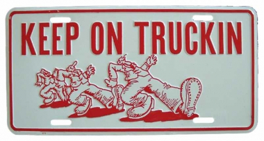 Keep on truckin Tin Sign 30cm x 15cm