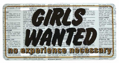 Girls wanted Blechschild - 30cm x 15cm