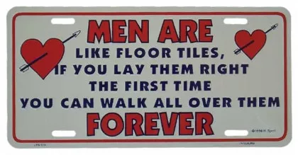 Men are Blechschild - 30cm x 15cm